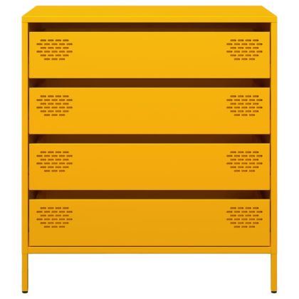 Бюфет, горчица жълто, 68x39x73,5 см, студеновалцувана стомана