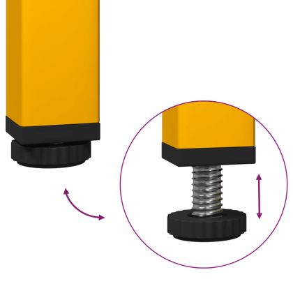 Бюфет, горчица жълто, 68x39x73,5 см, студеновалцувана стомана