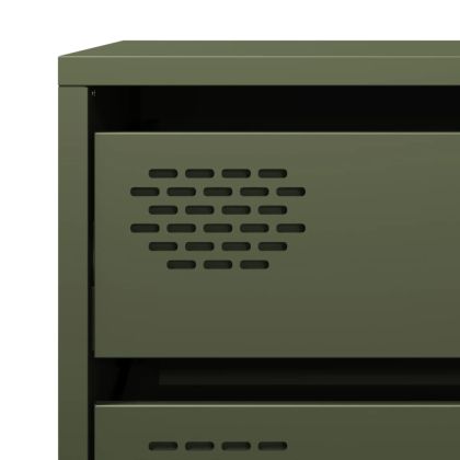 Бюфет, маслиненозелен, 68x39x58,5 см, студеновалцувана стомана