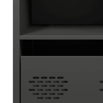 Бюфет, черен, 68x39x73,5 см, студеновалцувана стомана