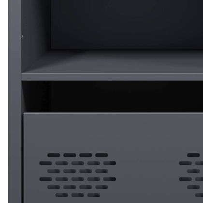 Висок шкаф, антрацит, 68x39x103,5 см, стомана