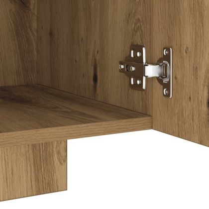 ТВ шкаф с LED осветление, 160x35x40 см, инженерно дърво