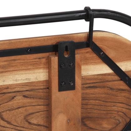 Стенна закачалка с 5 куки, акация масивно дърво