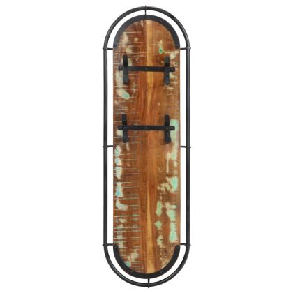 Стенни закачалки за дрехи с 4куки 2 бр регенерирано дърво масив