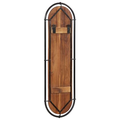 Стенни закачалки за дрехи с 4куки 2 бр регенерирано дърво масив