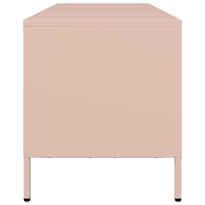 ТВ шкаф, розов, 135x39x43,5 см, студеновалцувана стомана