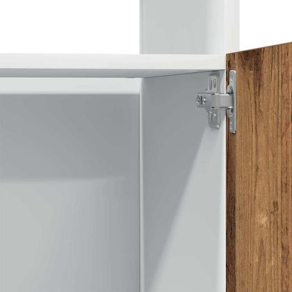 Шкаф за микровълнова фурна "Lyon", старо дърво, 60x57x207 см, инженерно дърво