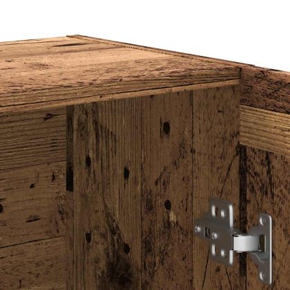 Шкаф за книги, старо дърво, 82,5x30,5x115 см, инженерно дърво