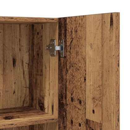 Шкаф за пералня, старо дърво, 64x25,5x190 см