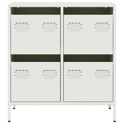 Бюфет, бял, 68x39x73,5 см, студеновалцувана стомана