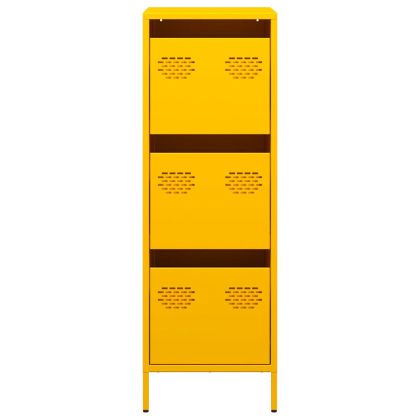 Висок шкаф, горчица жълто, 39x35x103,5 см, стомана