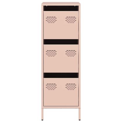 Висок шкаф, розов, 39x35x103,5 см, стомана
