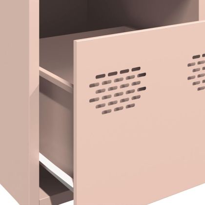 Висок шкаф, розов, 39x35x103,5 см, стомана
