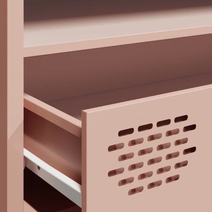 ТВ шкаф, розов, 202x39x43,5 см, студеновалцувана стомана