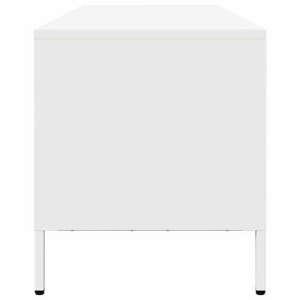 ТВ шкаф бял 202x39x43,5 см студеновалцувана стомана