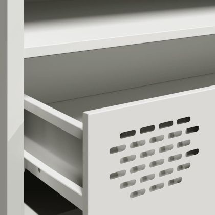 ТВ шкаф бял 202x39x43,5 см студеновалцувана стомана