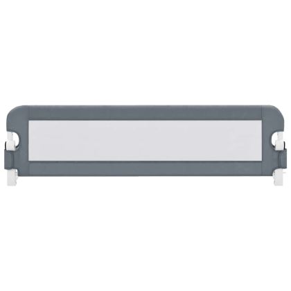 Ограничител за детско легло, сив, 150x42 см, полиестер