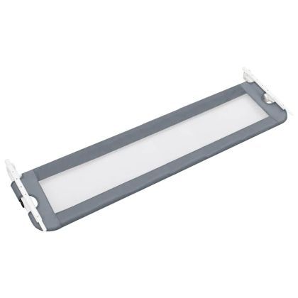 Ограничител за детско легло, сив, 150x42 см, полиестер