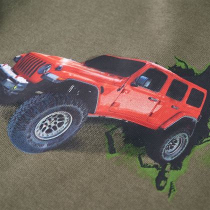 Детски суитшърт с качулка, каки, 128