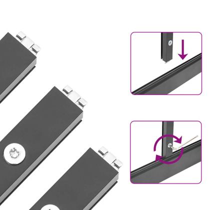 Оранжерия с основа рамка антрацит 334x169x202 см алуминий