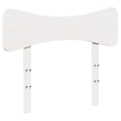 Рамка за легло без матрак, бял, 75x190 см, борово дърво масив