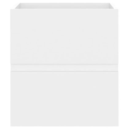 Шкаф за мивка, бял, 41x38,5x45 см, инженерно дърво