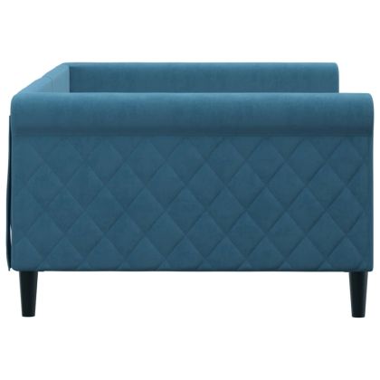 Кушетка, синя, 100x200 см, кадифе