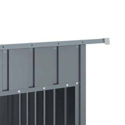 Кучешка къща с покрив, антрацит, 153x91x110 см, стомана