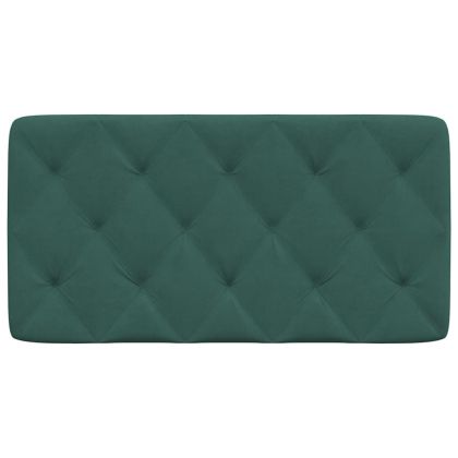 Мека табла за легло, тъмнозелена, 100 см, кадифе