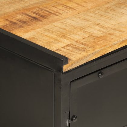 Шкаф за баня за мивка 55x35x60 см масивно мангово дърво