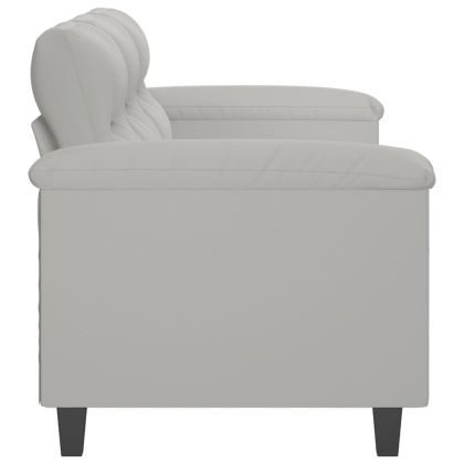 3-местен диван, светлосив, 180 см, микрофибърен плат