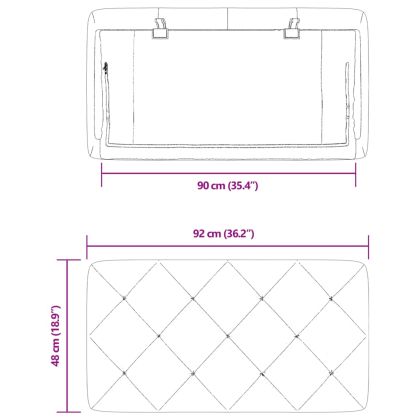 Мека табла за легло, розова, 90 см, кадифе