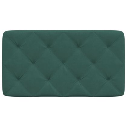 Мека табла за легло, тъмнозелена, 90 см, кадифе
