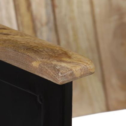 2-местна пейка, мангово дърво масив и стомана