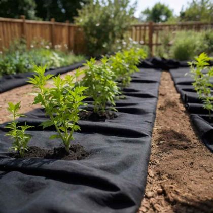 Геотекстилна мембрана, черна, 1 x 150 м, полиестерно влакно