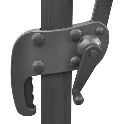 Конзолен градински чадър с двоен покрив таупе 400x300 см