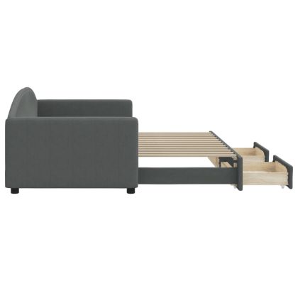 Дневно легло с уширение и чекмеджета, без матрак, 90x200 см