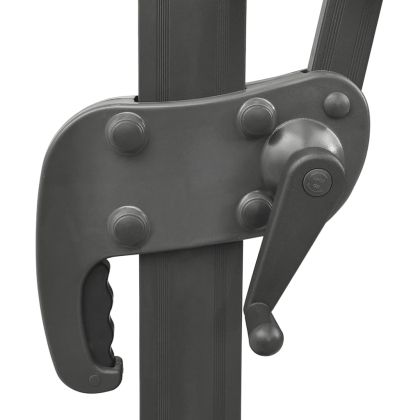 Градински чадър с конзола и двоен плот, теракота, 400x300 см