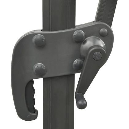 Градински чадър с конзола и двоен плот, бордо червен, 400x300 см