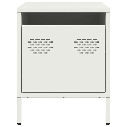 Нощно шкафче, бяло, 35x39x43,5 см, стомана