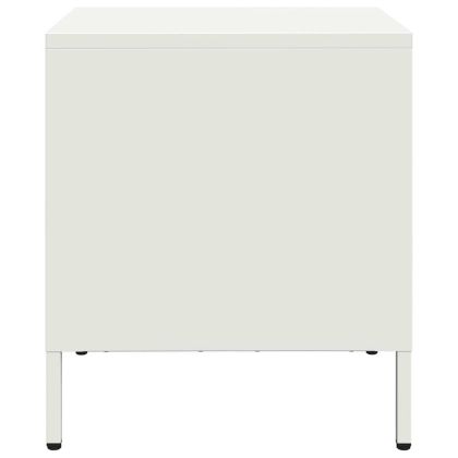 Нощно шкафче, бяло, 35x39x43,5 см, стомана