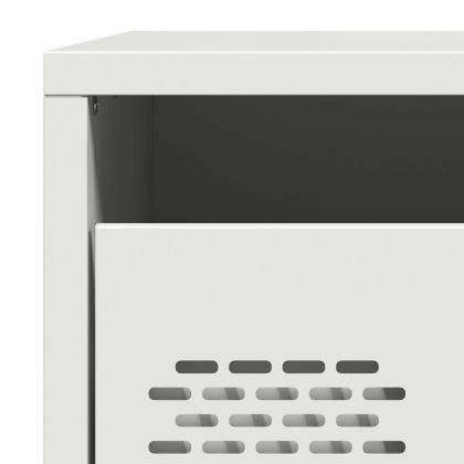 Нощно шкафче, бяло, 35x39x43,5 см, стомана