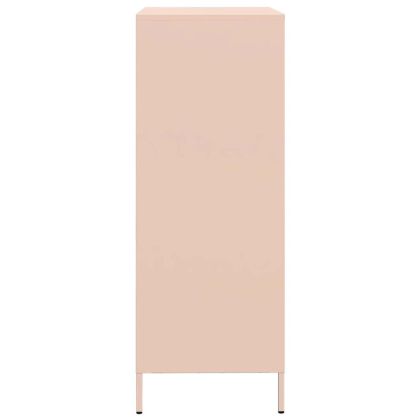 Висок шкаф, розов, 68x39x101,5 см, стомана