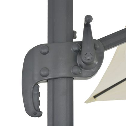 Градински чадър с конзола и алуминиев прът 400x300 см, пясъчен