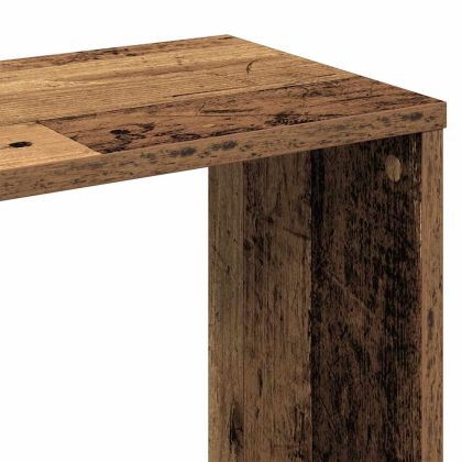 Разделител за стая/библиотека, старо дърво, 100x24x140 см, ПДЧ