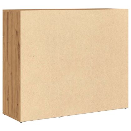 Бюфет, занаятчийски дъб, 91x29,5x75 см, инженерно дърво