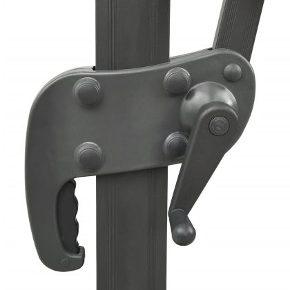 Градински чадър с конзола и двоен плот, антрацит, 400x300 см