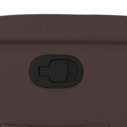 Изправящ реклайнер стол, кафяв, изкуствена кожа