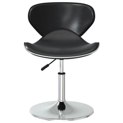 Трапезни столове, 2 бр, черни, изкуствена кожа