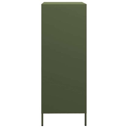 Висок шкаф, маслиненозелен, 68x39x101,5 см, стомана